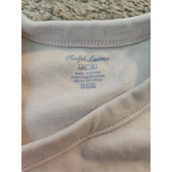 Ralph Lauren Baby Girl Bodysuit 6M Pale Pink Cotton Snap Closure One Piece - Picture 3 of 9